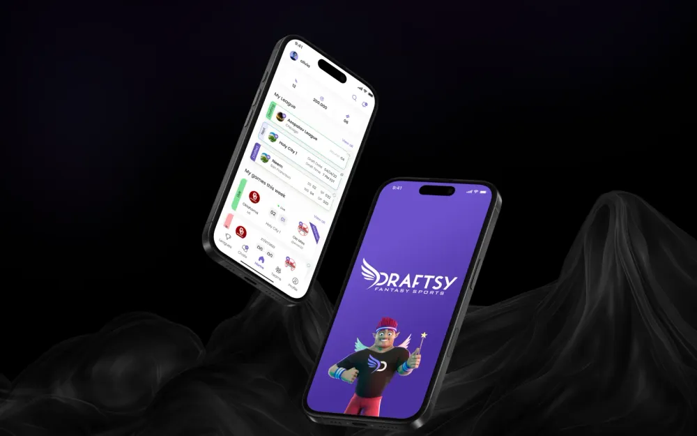 Draftsy — A team-based fantasy sports product designed across mobile and web.