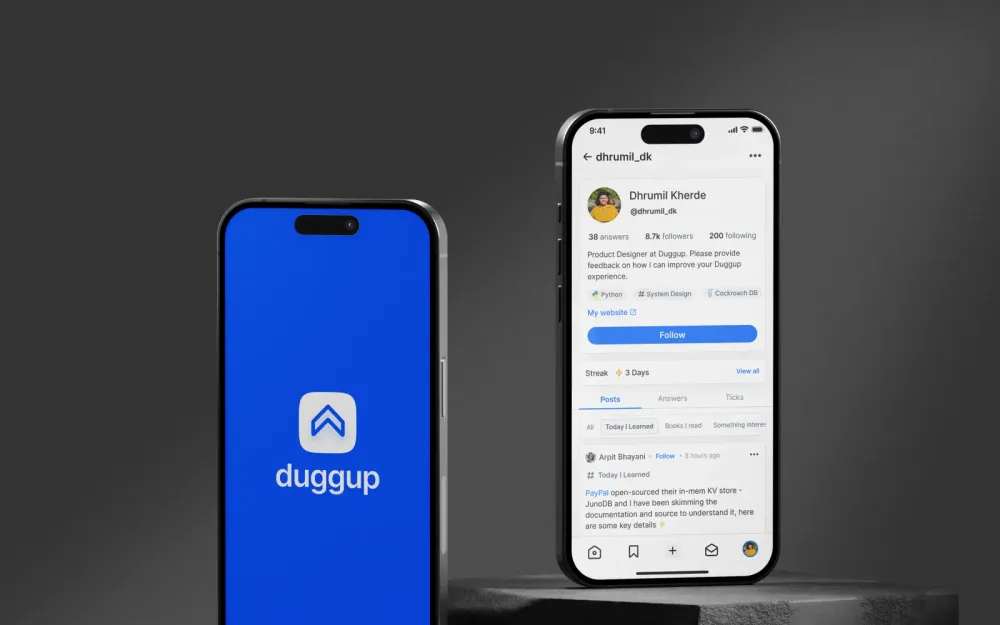 Duggup product interface