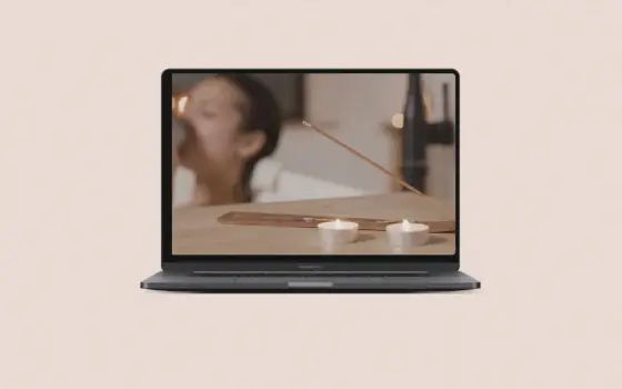 Frabruary day four: a fullscreen video carousel morphing into a laptop mockup on scroll